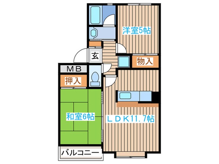 ＢＡＹ　ＬＥＡＦ　ＨＩＬＬＳの物件間取画像