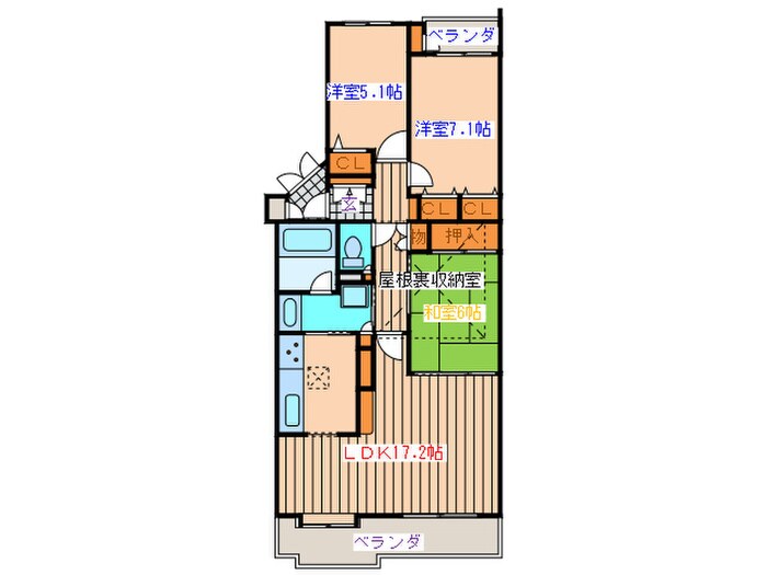 桂ﾊﾟｰｸﾊｳｽ東街区五番館（304）の物件間取画像