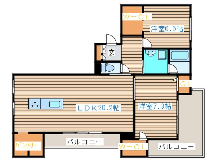 ＢＥＲＥＯ　ＧＲＡＮＳＥＮＮＡの物件間取画像