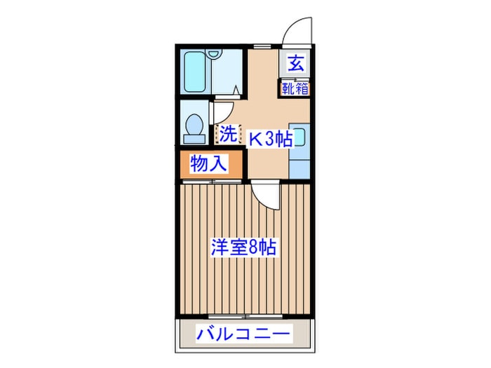 オ－レ東仙台Ⅱの物件間取画像