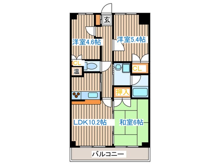 コンフォ－ト１号館の物件間取画像