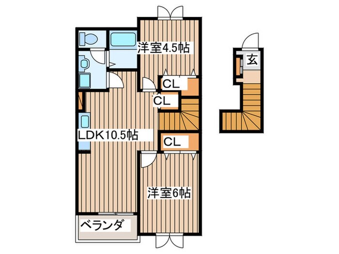 サイドバイサイドＡの物件間取画像