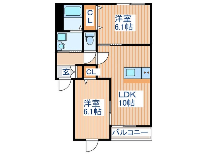 アスコット大代の物件間取画像