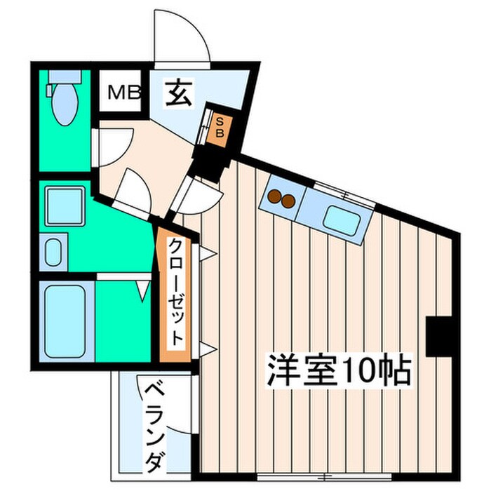 エルハイツ花京院の物件間取画像