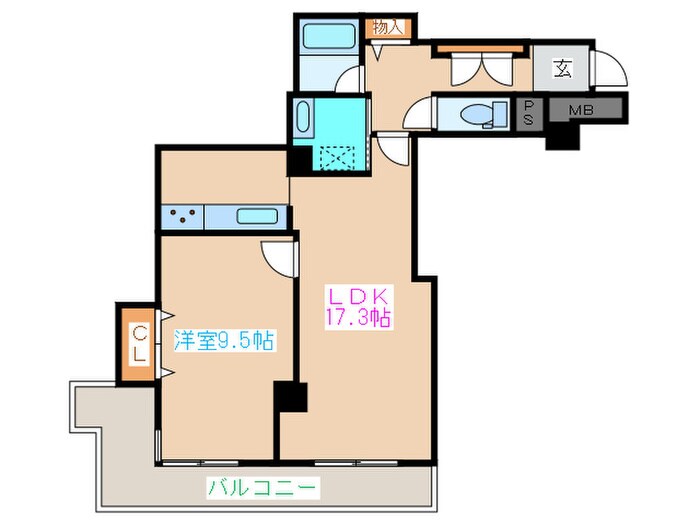 ツインタワー広瀬川春圃(806)の物件間取画像