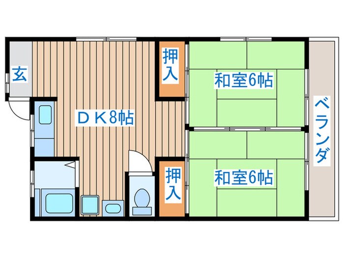 志子田ハイツの物件間取画像