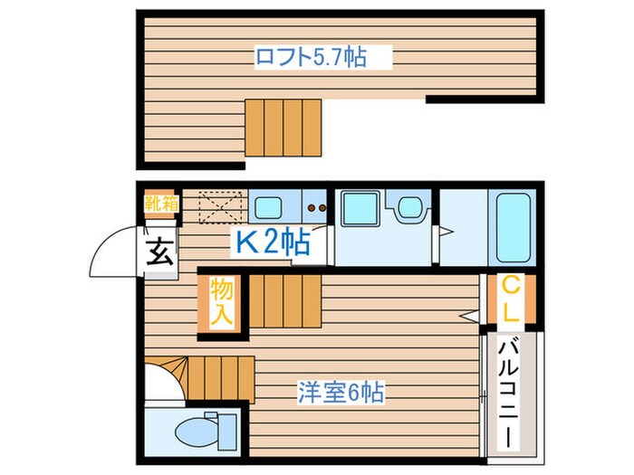 ハーモニーテラス若林Ⅲの物件間取画像