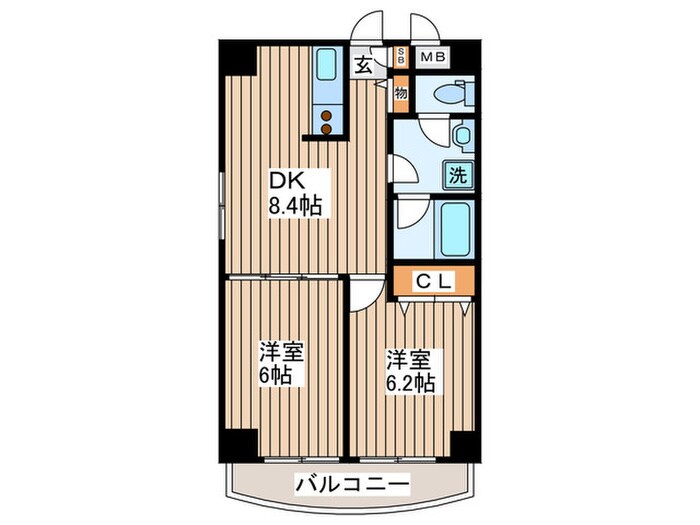 Ｋ－１二日町の物件間取画像