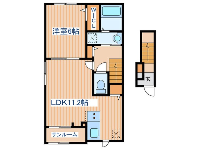 ボヌールⅠの物件間取画像