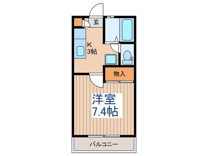 リーフサイドビレッジA棟の物件間取画像