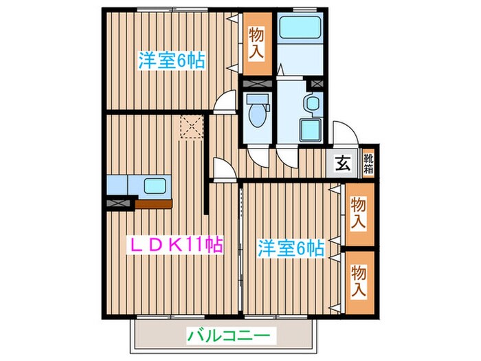 ローズガーデンCの物件間取画像