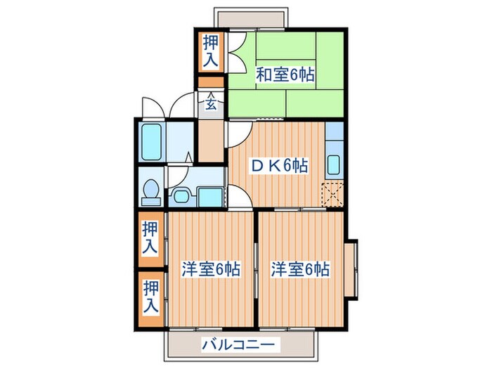 セジュールみやびの物件間取画像