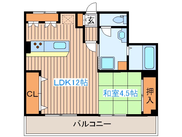 チサンマンション支倉(306)の物件間取画像