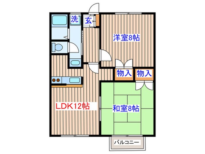 ハイツロックラージBの物件間取画像