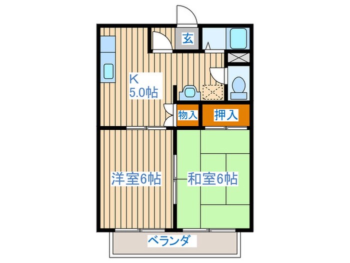 コ－ポサイトウＢ棟の物件間取画像