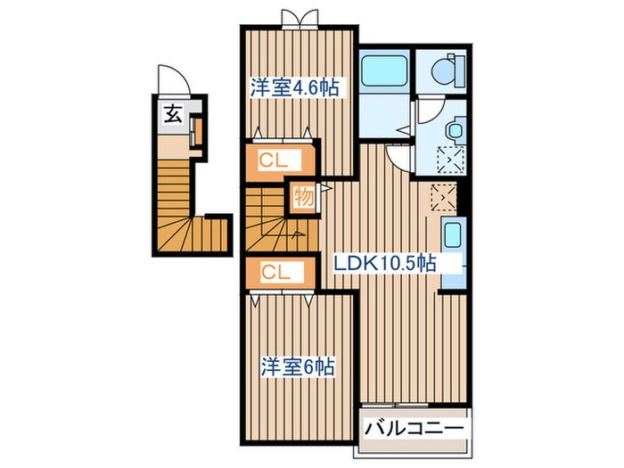 キャピタル広瀬Ⅲの物件間取画像