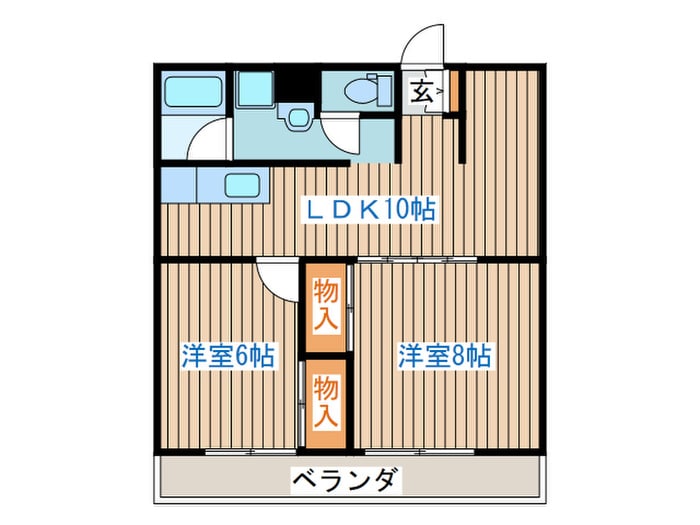 ファミールかんのＡ棟の物件間取画像