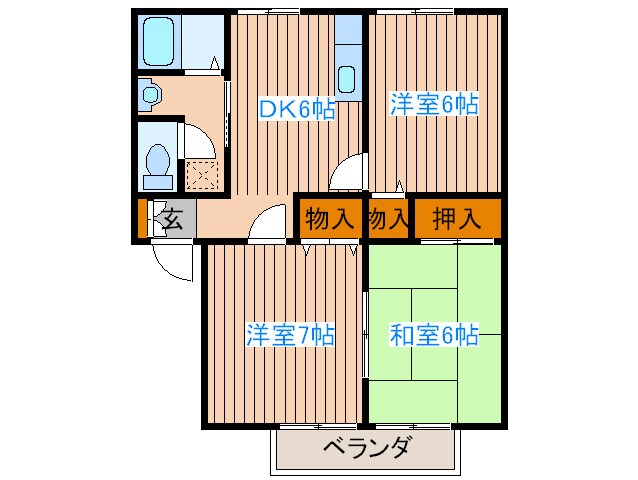 ロイヤルシャト－今泉Ｂの物件間取画像