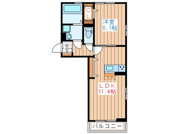 Ｌｅ・Ｐｏｎｔ　Ⅱの物件間取画像