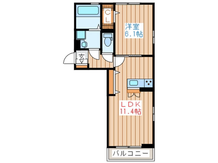 Ｌｅ・Ｐｏｎｔ　Ⅱの物件間取画像