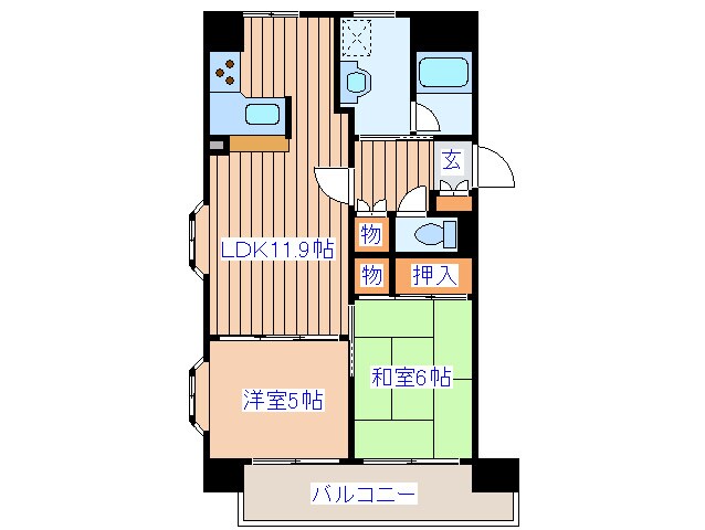 ラブリハイツ福田町の物件間取画像