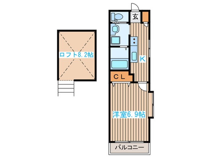 レインボーの物件間取画像