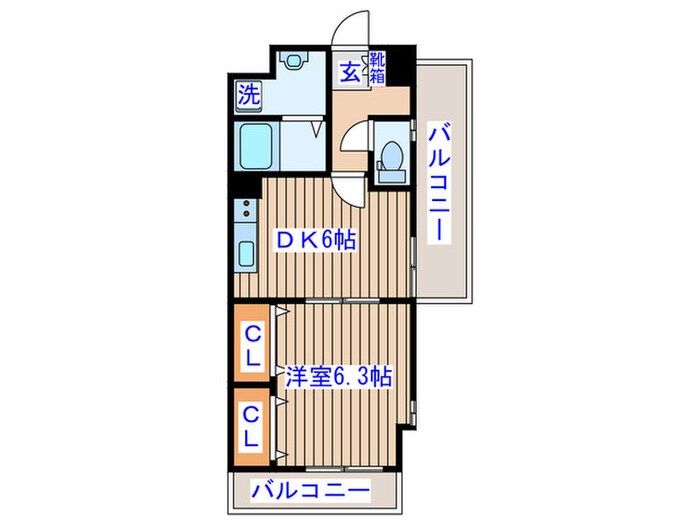 レジディア仙台宮町の物件間取画像