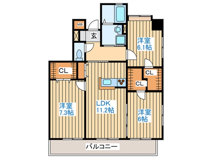 エ－フィ－ルズ新田東の物件間取画像