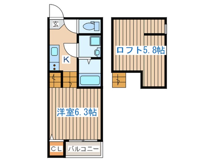 ハーモニーテラス福住町の物件間取画像