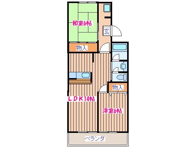 東仙台ガ－デンハイツⅣの物件間取画像