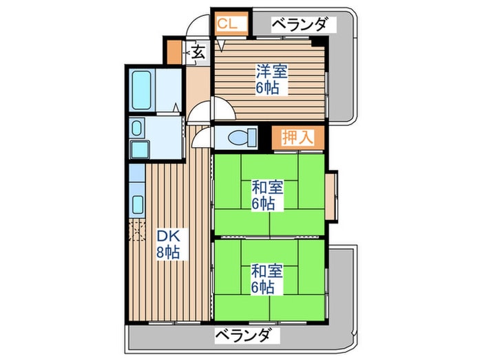 カーサヌマタの物件間取画像