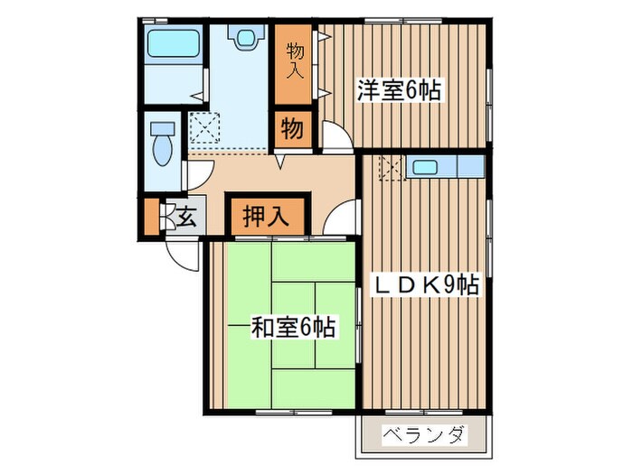 グランディ－ル下馬Ｂの物件間取画像