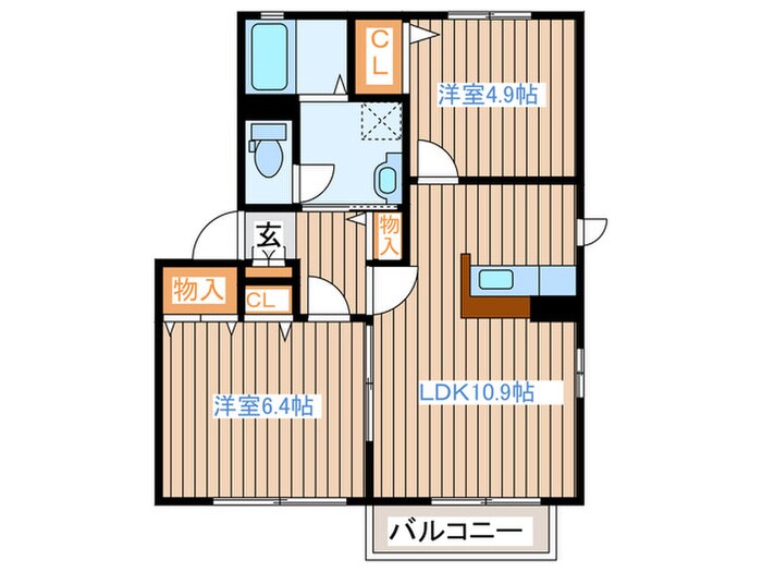 フレグランスBの物件間取画像