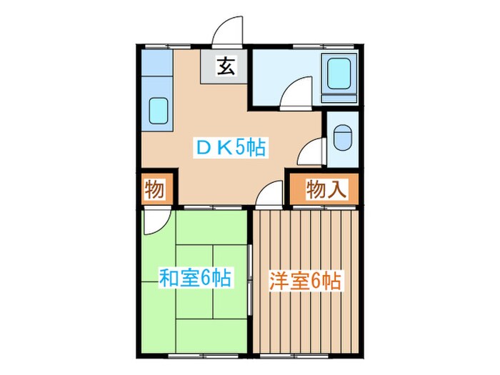 遠藤アパ－ト１号棟の物件間取画像