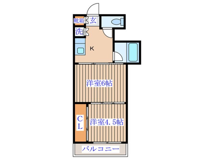 ｼｬﾝｸﾞﾘﾗ福沢の物件間取画像