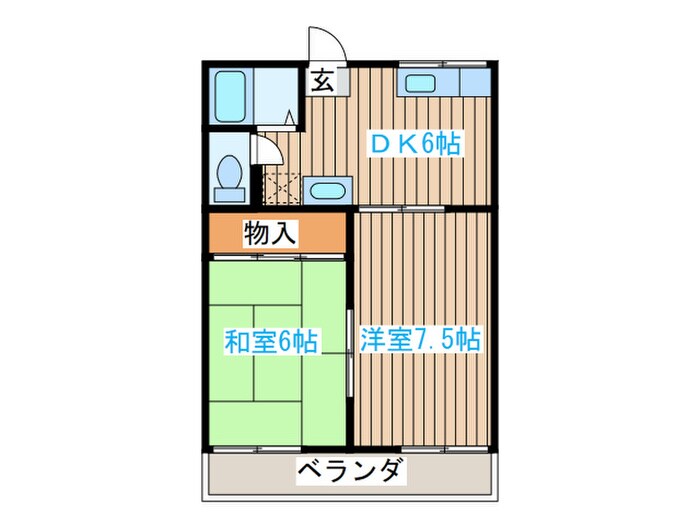 ジュネスＳ－１の物件間取画像