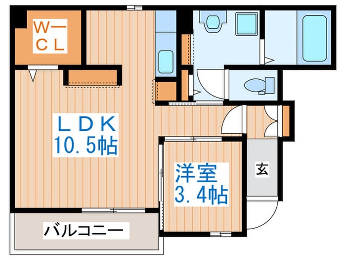 カーサアリエッタＢの物件間取画像