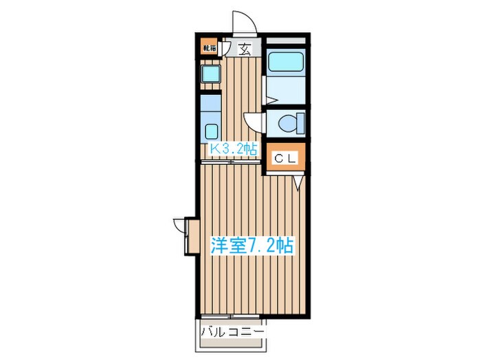 グランディ山の寺の物件間取画像