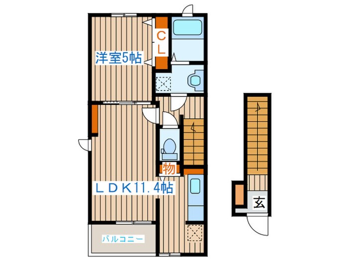 カレント・ＫⅢの物件間取画像