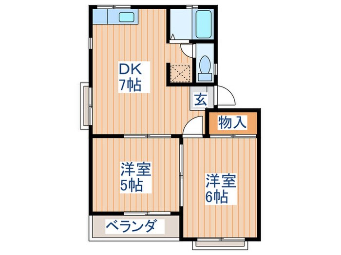 ハイツオバタの物件間取画像