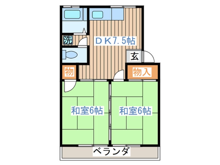 コーポ広瀬の物件間取画像