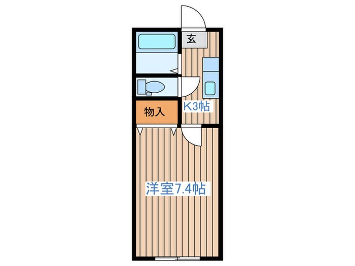 ホワイトキャッスル遠見塚８番館の物件間取画像