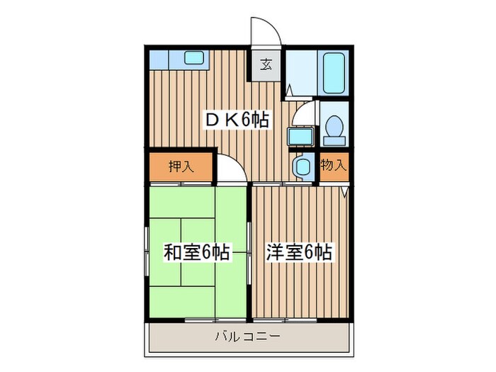 シティハイムカワシタⅡの物件間取画像