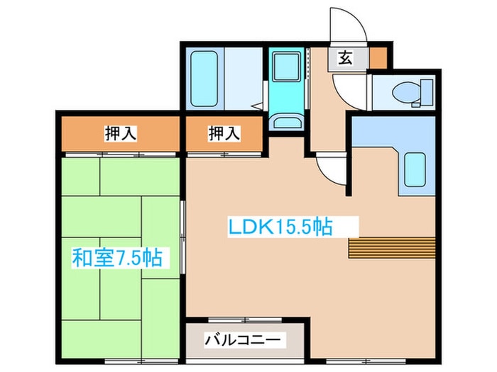 ア－バンフラッツ西山の物件間取画像