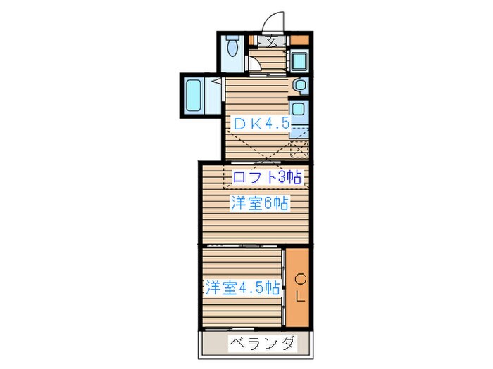 クレスト連坊の物件間取画像