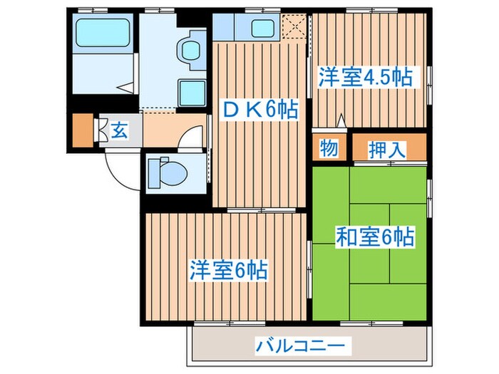 ラフィーネ栗生の物件間取画像