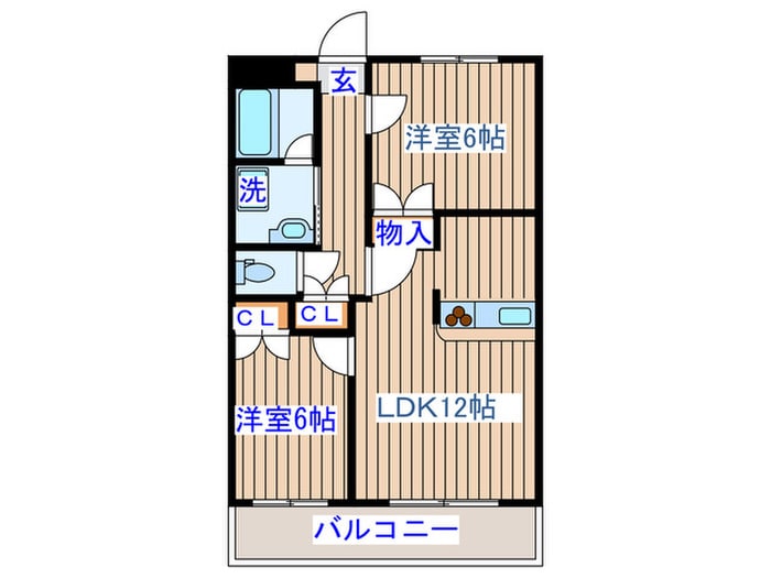 東仙台五番館の物件間取画像