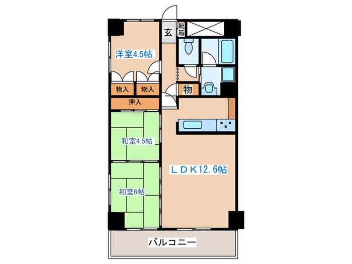 高砂関弐番館の物件間取画像