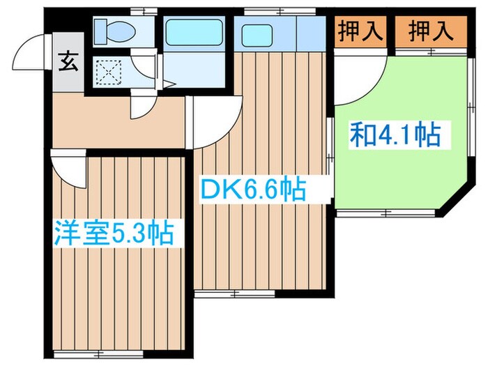 西花苑ハイツの物件間取画像