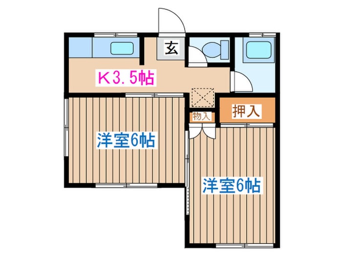 コーポミヤタの物件間取画像